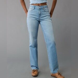 AE Stretch Super High Rise Straight Jeans